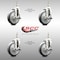 Service Caster 5 Inch 316SS Thermoplastic Rubber Swivel 1/2 Inch Threaded Stem Caster Set Brake SCC-SS316TS20S514-TPRB-TLB-121315-4 - alternate 4